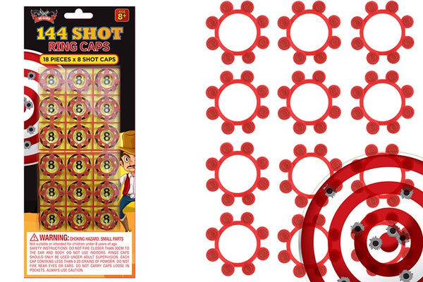 144pce Cap Gun Shots Premium